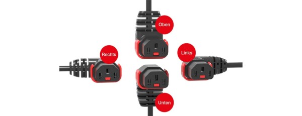 IEC Lock Netzkabel mit Verriegelung