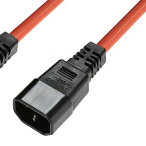 IEC Lock Verlaengerung C13 auf C14 mit Verriegelung