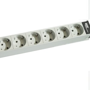 EPS Steckdosenleiste PCS 362OS 3 FI weiss Schutzschalter mit Montagewinkel einfache Integration 19 Zoll Schraenke.