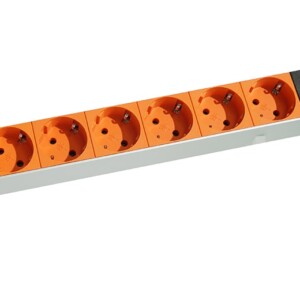 EPS Steckdosenleiste PCS 362OS 3 FI orange 19 Zoll Steckdosenleiste mit Montagewinkel