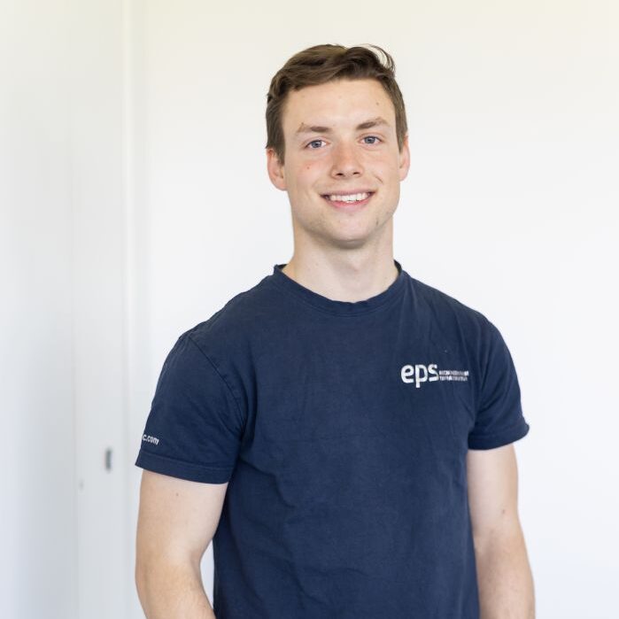 Benjamin Wagner is in the photo, electrical engineer at EPS