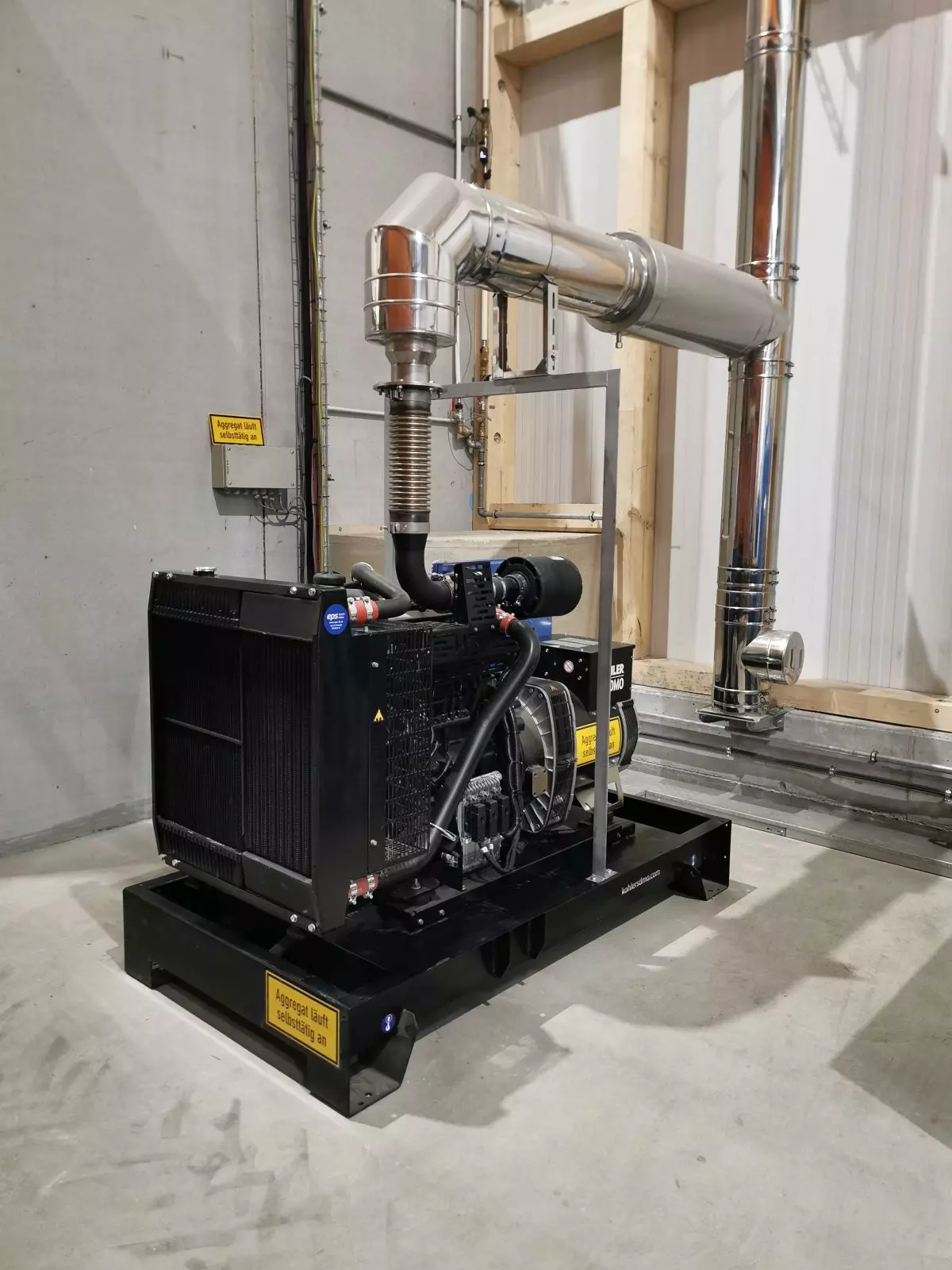 EPS-Kohler-SDMO-Notstromaggregat-Abgasanlage