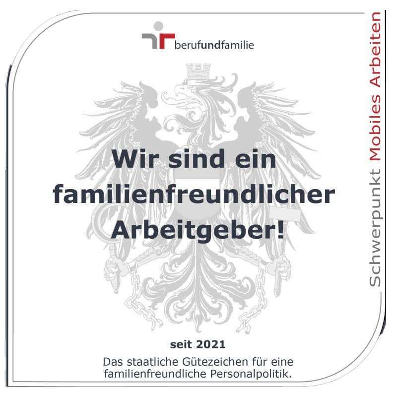 Gütezeichen familienfreundlicher Arbeitgeber seit 2021