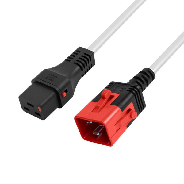 Sie sehen IEC Dual Lock Stecker C19 und C20 in weiß