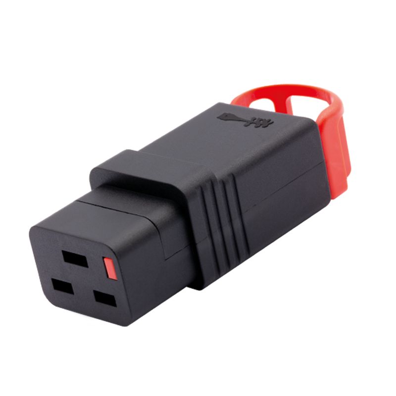 Sie sehen hier eine IEC Lock C19 Buchse fuer Kabelmontage