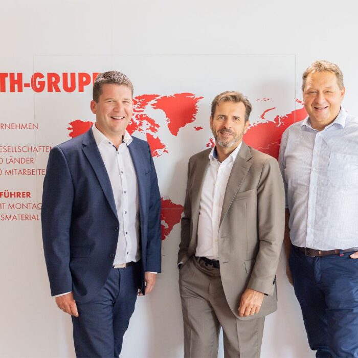 You can see Peter Reisinger, Managing Director of EPS Electric Power Systems GmbH, Alfred Wurmbrand, Managing Director of Wuerth Oesterreich, and Christian Puchmayr, Head of IT at Wuerth Oesterreich.