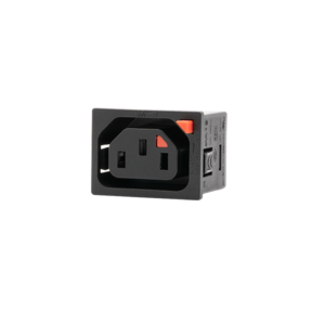 IEC Slim Lock C13 10A Einbaubuchse mit 6,3mm FT Anschluss
